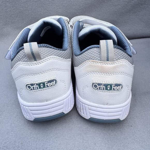 Orthofeet‎ 652 Shoes Mens Size 8 XX-Wide White Leather Walking Sneakers